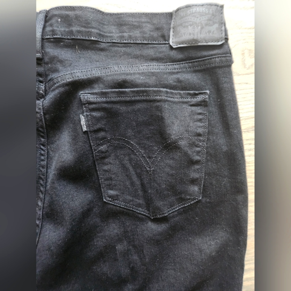Flash Sale! Levi's 505 Straight Black Jeans W33 L30 - Picture 2 of 4
